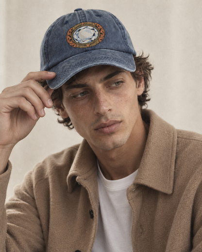 Model wearing the cap
