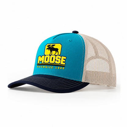 Moose Oversize Load Heavy Duty Trucker Hat – Teal Navy