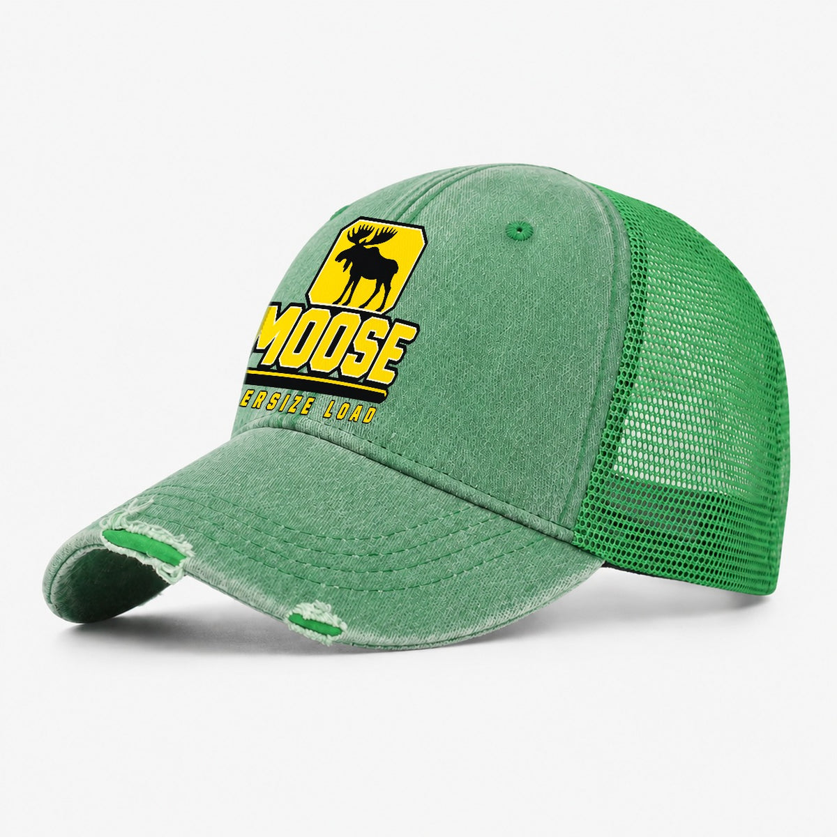 Moose Oversize Load Heavy Duty Washed Trucker Hat – Ink Green