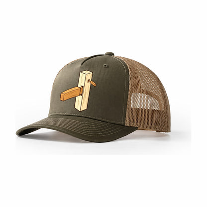 Mortise And Tenon Woodworking Trucker Hat – Olive Khaki