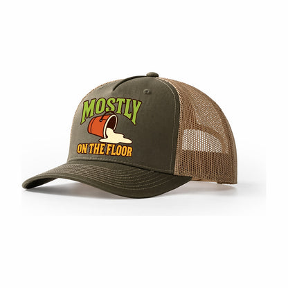Mostly On The Floor Homebrewing Trucker Hat – Olive Khaki