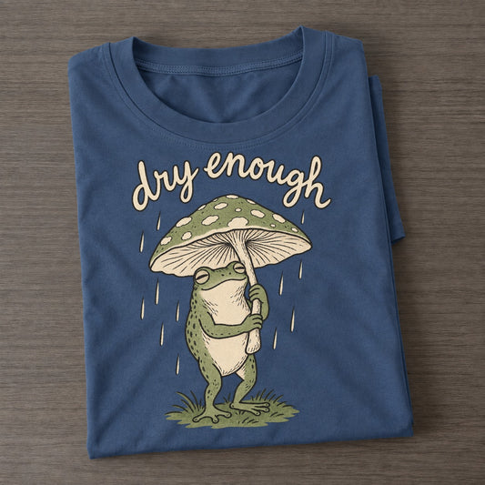 Mushroom Umbrella Pond Folk Classic T-shirt – Twilight Navy