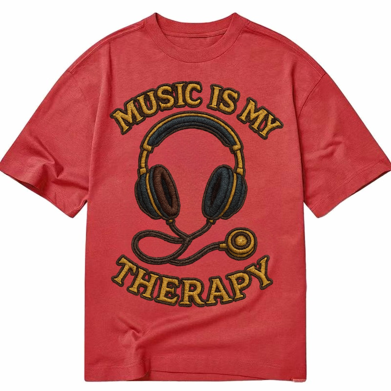 Music Is My Therapy  - Classic T-shirt – Red