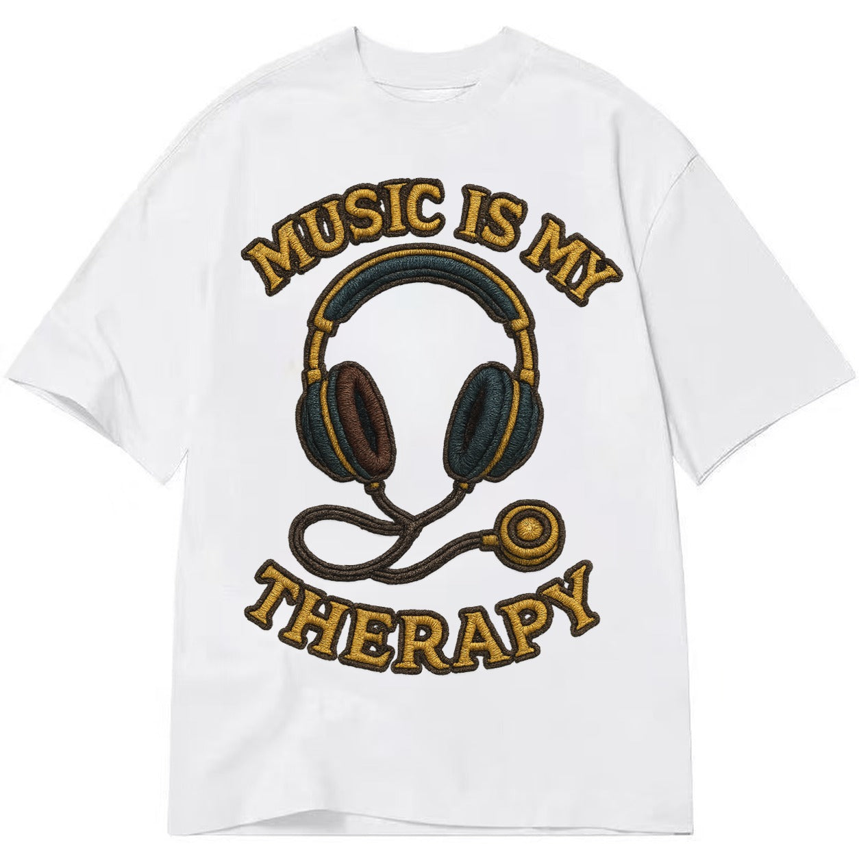 Music Is My Therapy  - Classic T-shirt – White