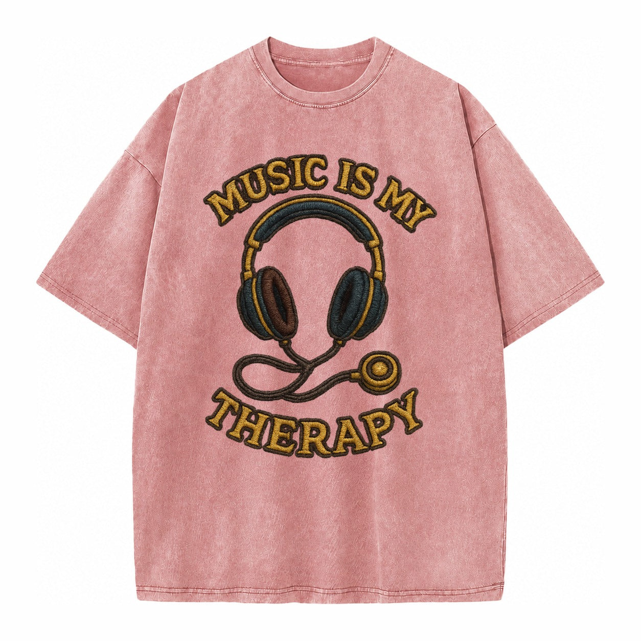 Music Is My Therapy  - Vintage T-shirt – Dusty Rose(Rose)