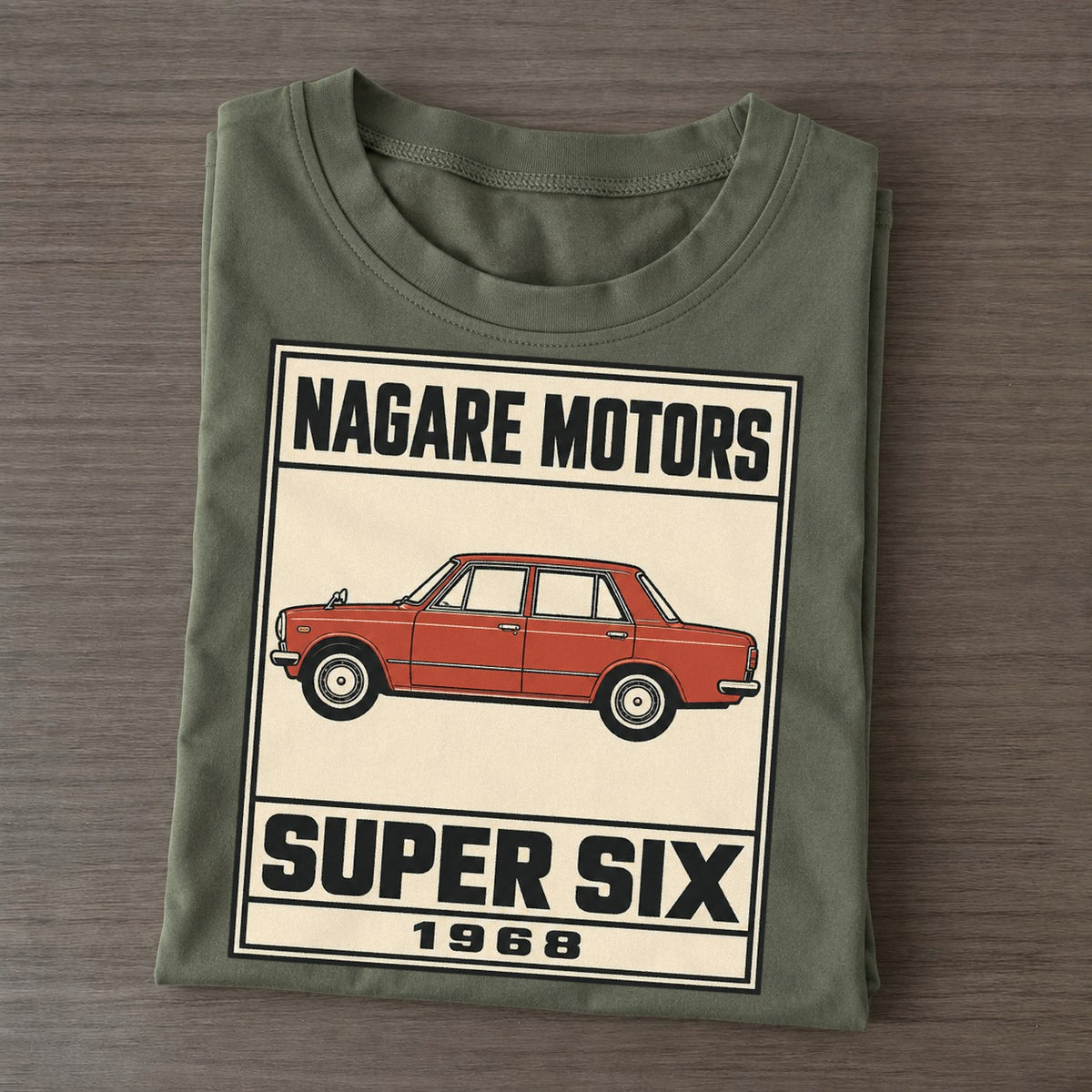 Nagare Super Showa Speed Plates Classic T-shirt – Army Green