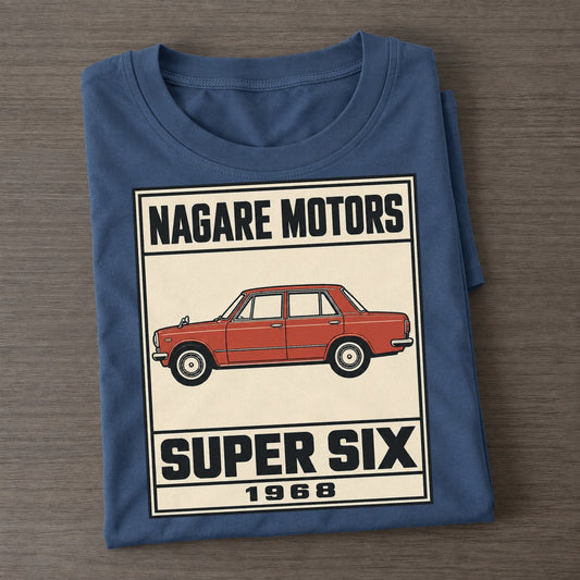 Nagare Super Showa Speed Plates Classic T-shirt – Twilight Navy