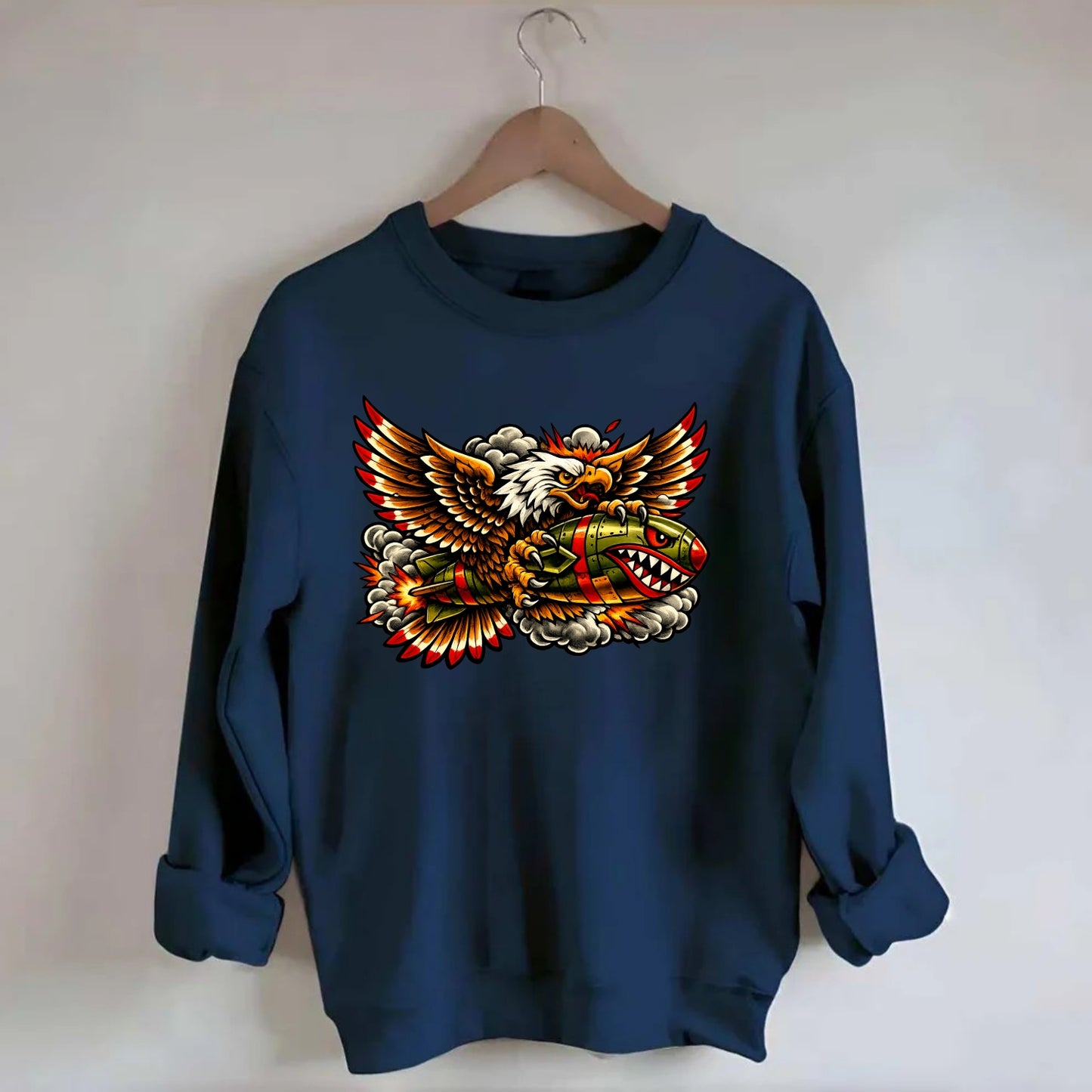 War Eagle Bomb - Crewneck Sweatshirt - navy