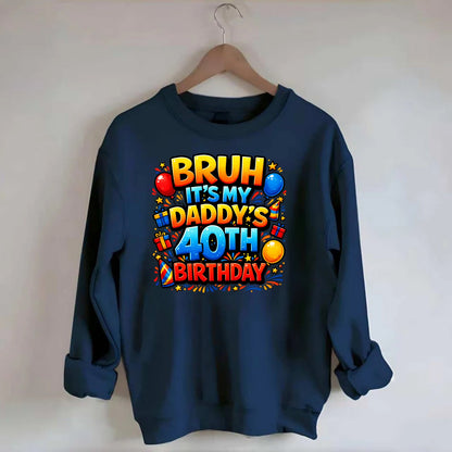Daddy's 40th Birthday - Crewneck Sweatshirt - navy