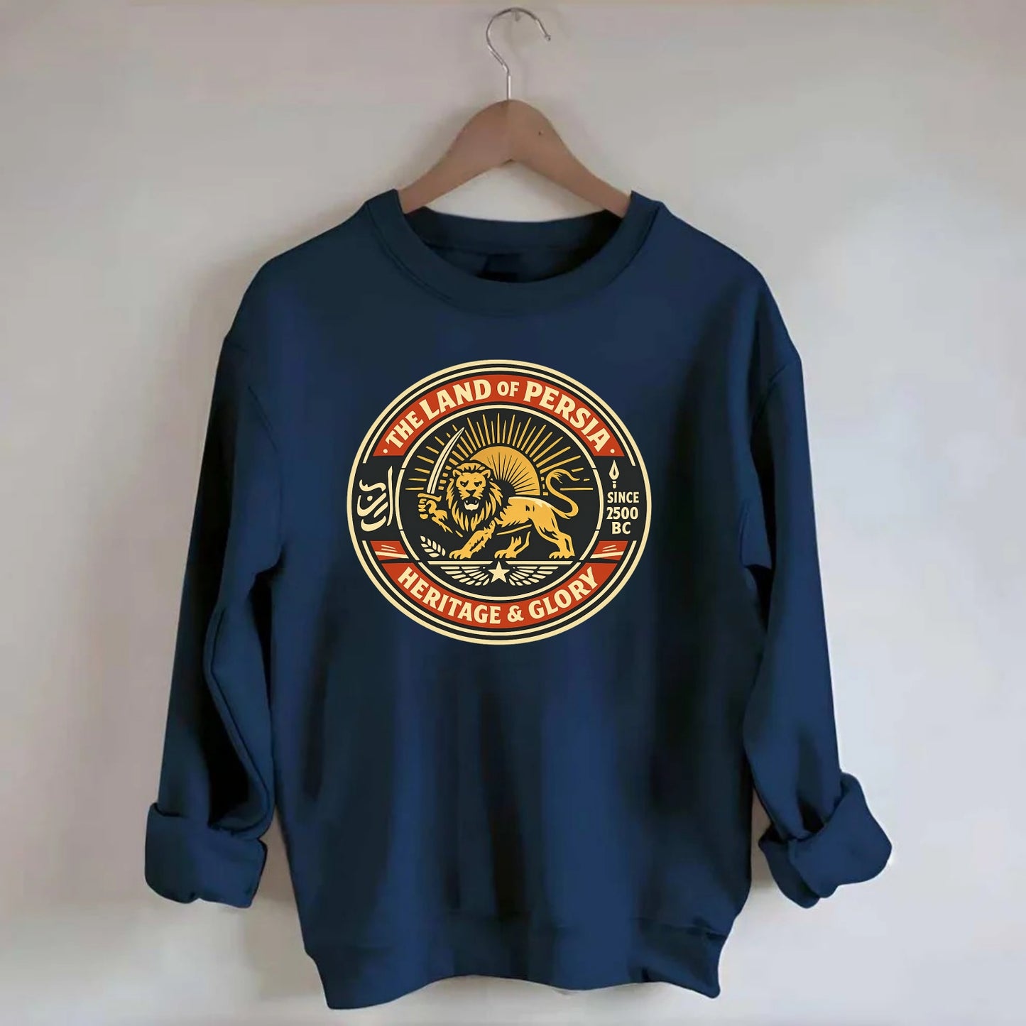 Iranian Heritage Emblem - Crewneck Sweatshirt - navy