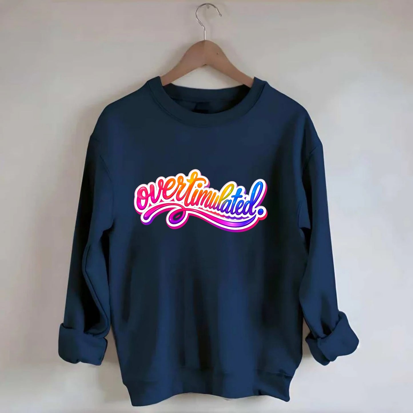 Overstimulated - Crewneck Sweatshirt - navy