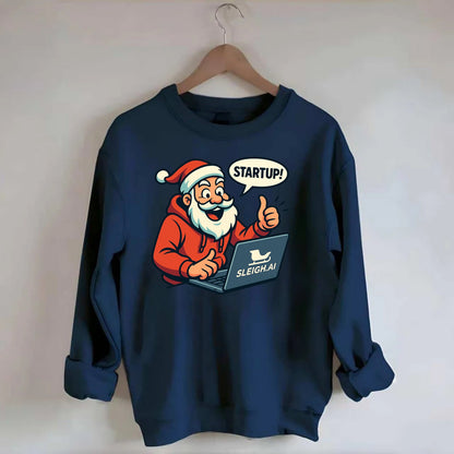 Santa Tech Startup CEO - Crewneck Sweatshirt - navy