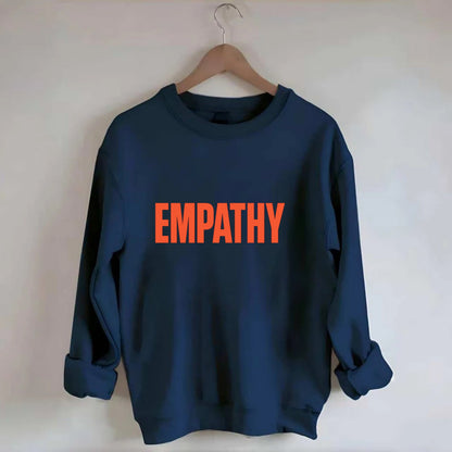 Bold typography design - "EMPATHY" - understanding others, emotional - Crewneck Sweatshirt - navy
