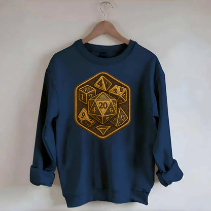 Dice set for tabletop gaming - RPG enthusiast - Crewneck Sweatshirt - navy