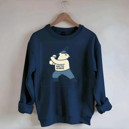 Polar Bear Baseball MVP - Crewneck Sweatshirt - navy