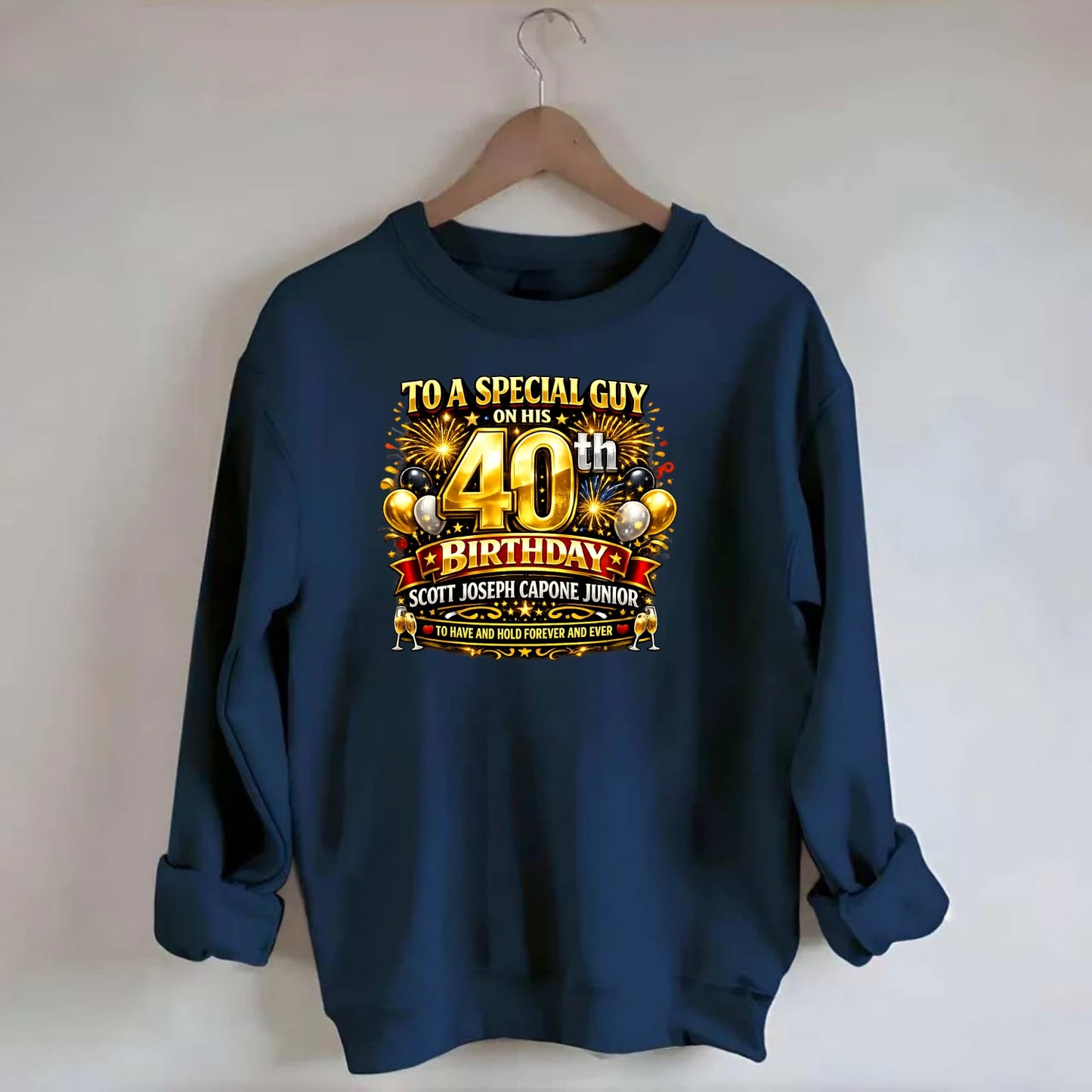 Special 40th Birthday - Crewneck Sweatshirt - navy