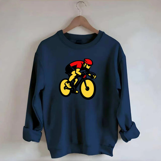 Speed Demon Cyclist - Crewneck Sweatshirt - navy