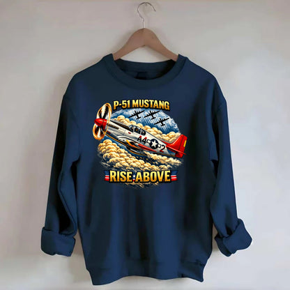 P 51 Mustang Rise Above - Crewneck Sweatshirt - navy