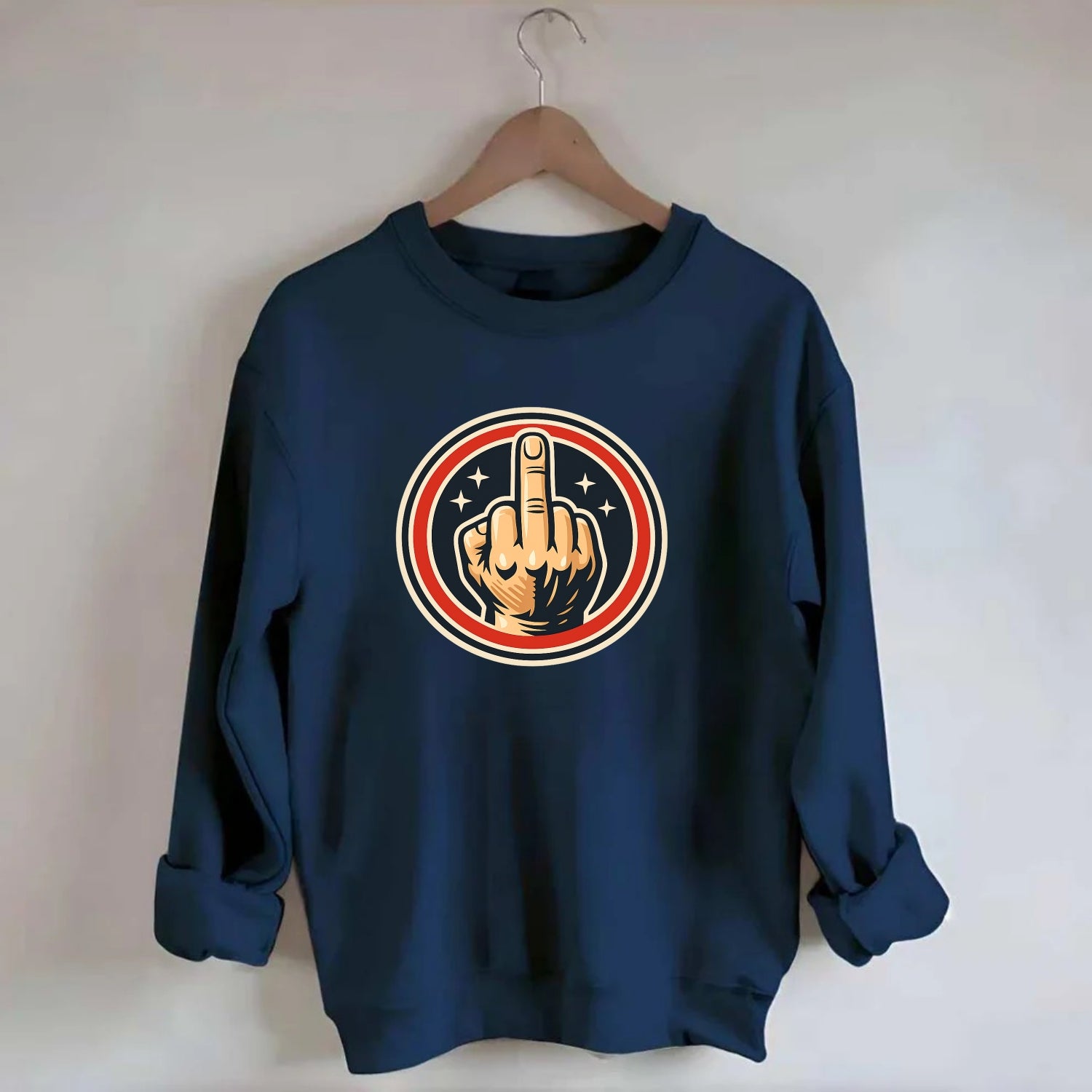 Defiant Spirit Emblem - Crewneck Sweatshirt - navy