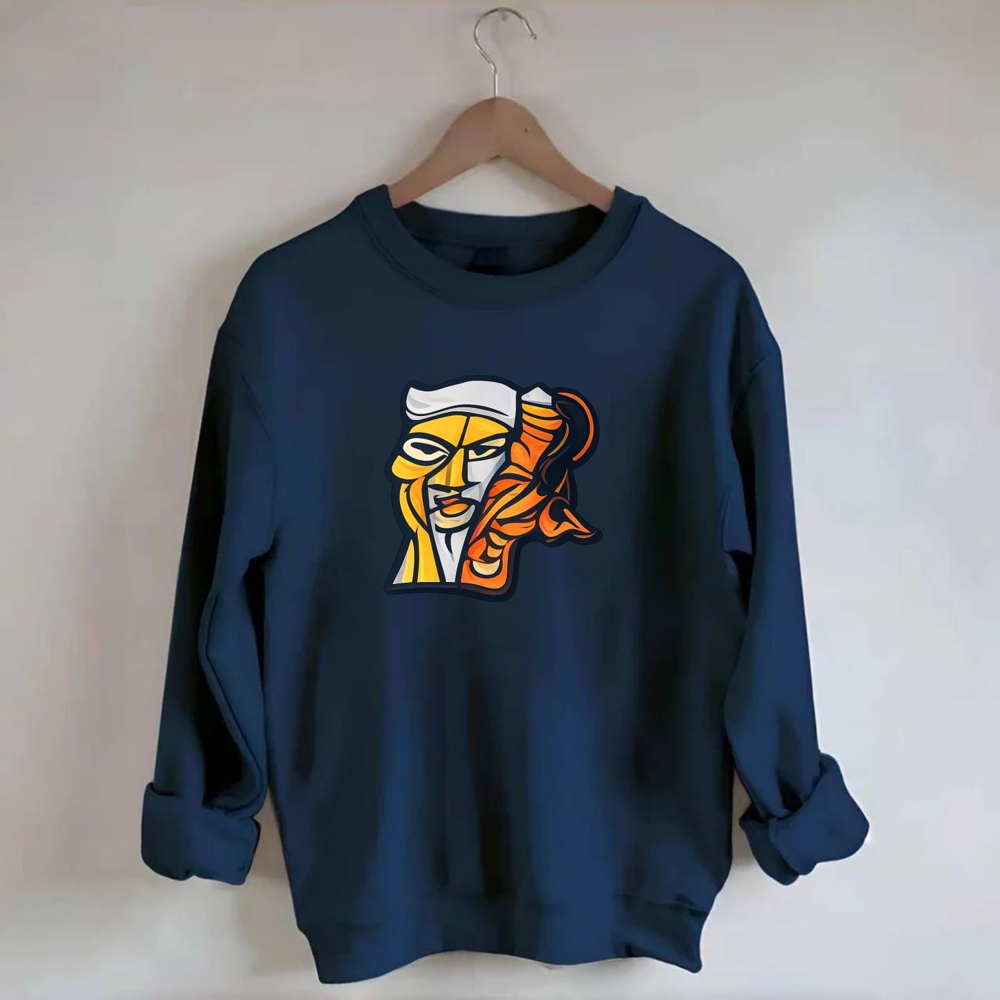 Axis Face - Crewneck Sweatshirt - navy