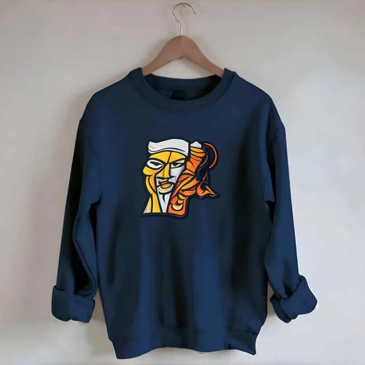 Axis Face - Crewneck Sweatshirt - navy