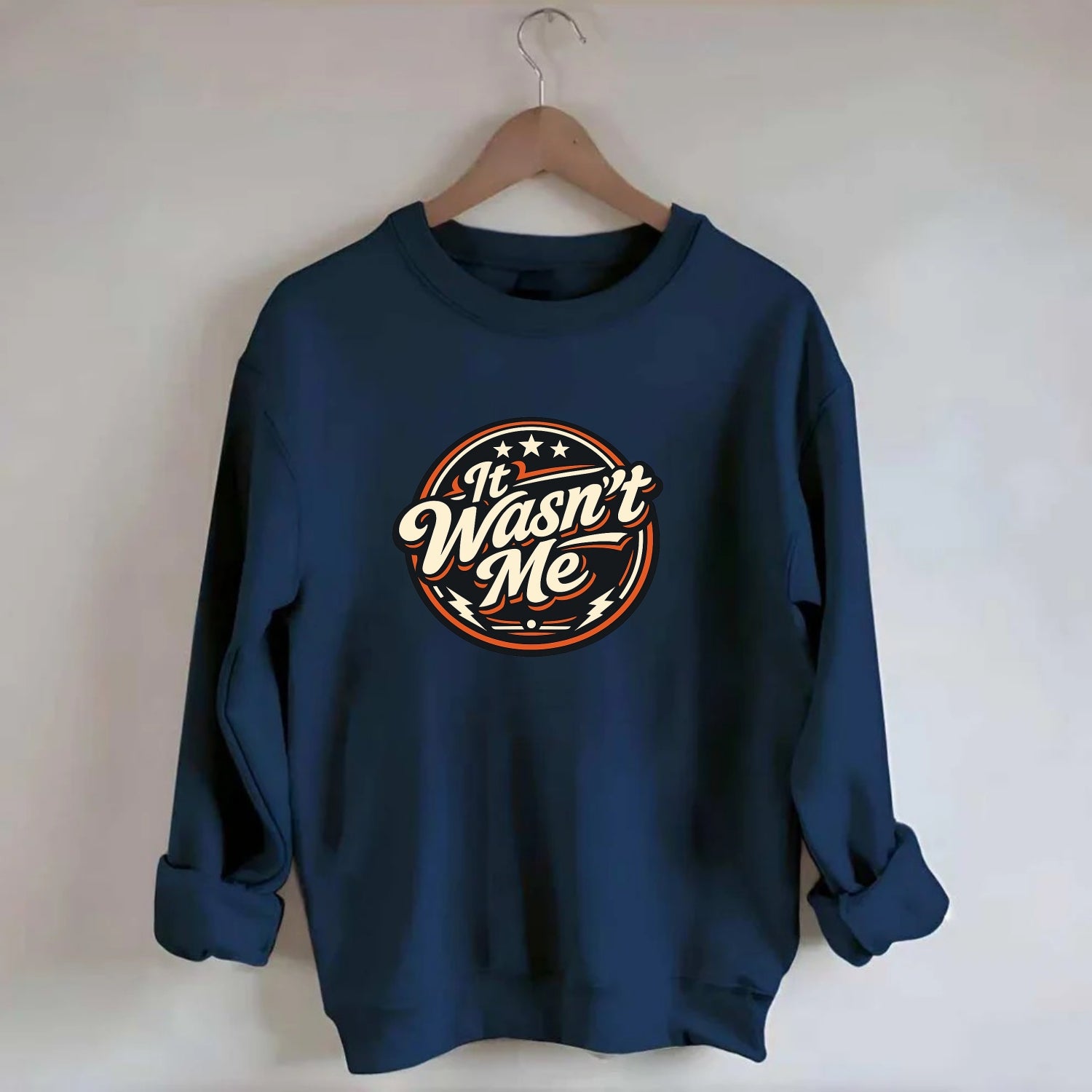 Unapologetic Rebel Emblem - Crewneck Sweatshirt - navy