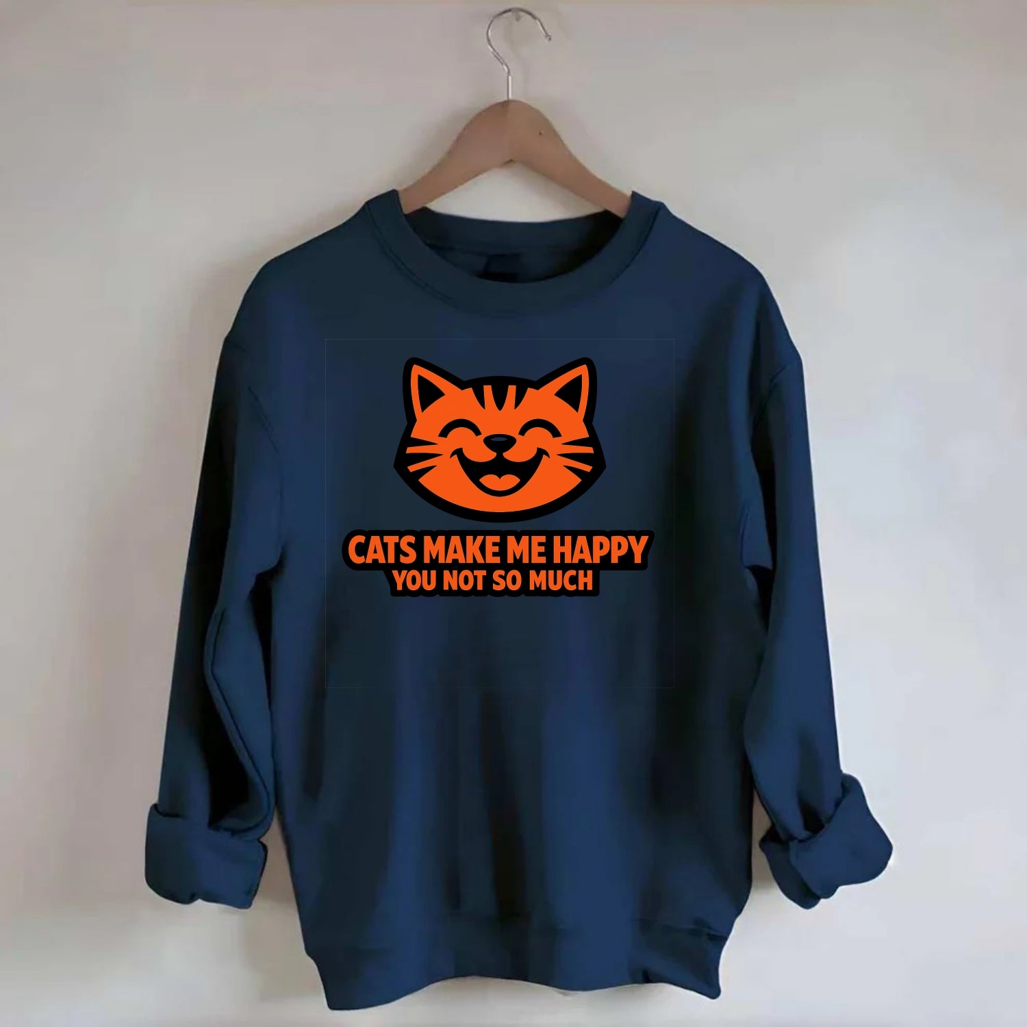 Feline Joy and Sassy Truths - Crewneck Sweatshirt - navy