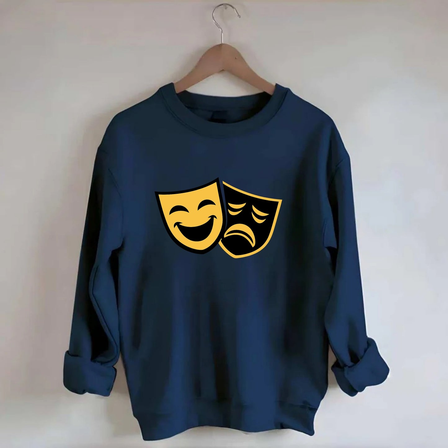 Golden Duality of Theater - Crewneck Sweatshirt - navy