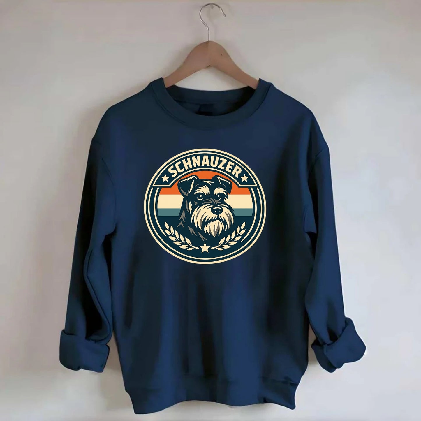 Noble Schnauzer Emblem - Crewneck Sweatshirt - navy
