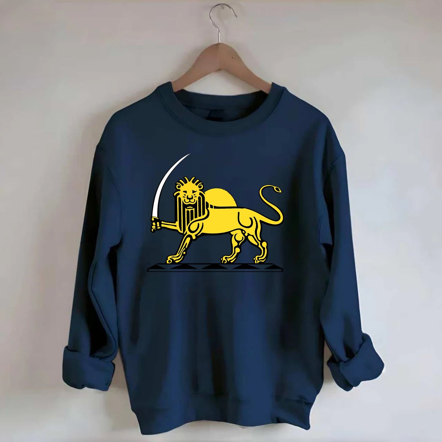 Lion Of The Rising Blade - Crewneck Sweatshirt - navy