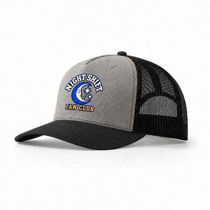 Night Shift Fan Club Trucker Hat – Grey Black
