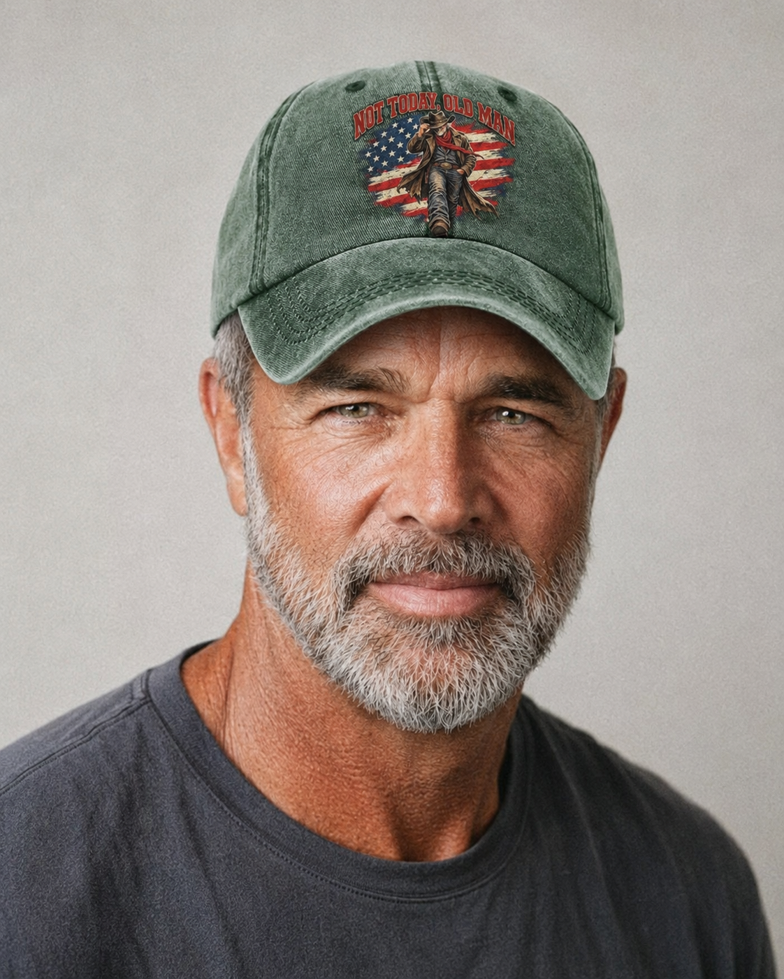 Studio model wearing the hat