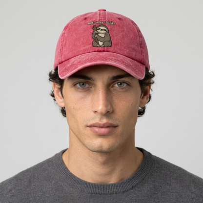 Not Today Thanks Strongly Worded Classic Cap – studio model photo