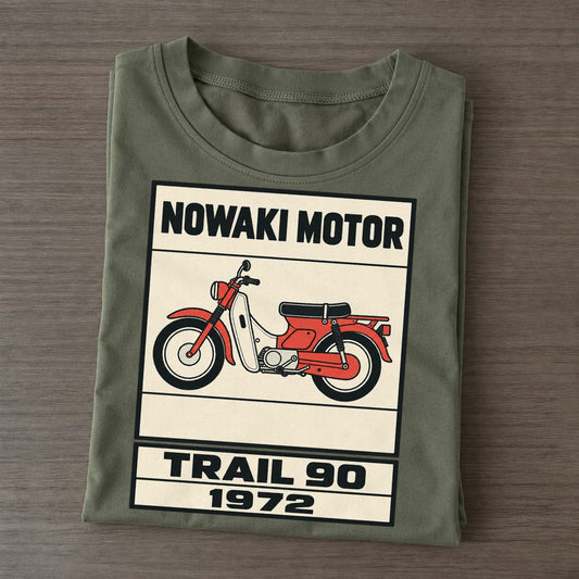 Nozomi Trail 90 Showa Speed Plates Classic T-shirt – Army Green