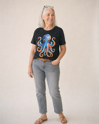 Octopus Cute Classic T-shirt – studio model photo