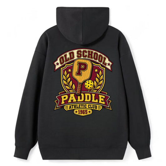 Old School Paddle Athletic Club Pickleball Life Classic Pullover Hoodie – Black
