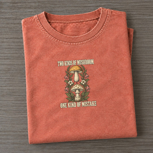 One Kind Of Mistake Botanical Warnings Vintage T-shirt – Terracotta