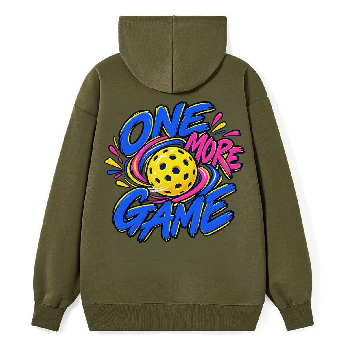 One More Game Pickleball Life Classic Pullover Hoodie – Armygreen