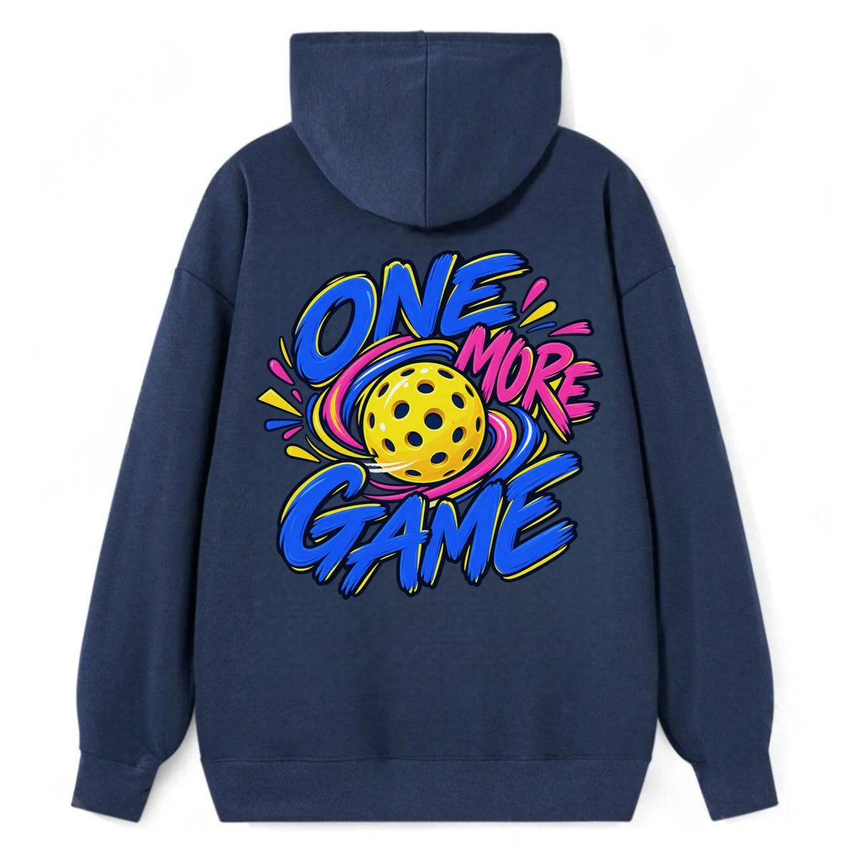 One More Game Pickleball Life Classic Pullover Hoodie – Navy