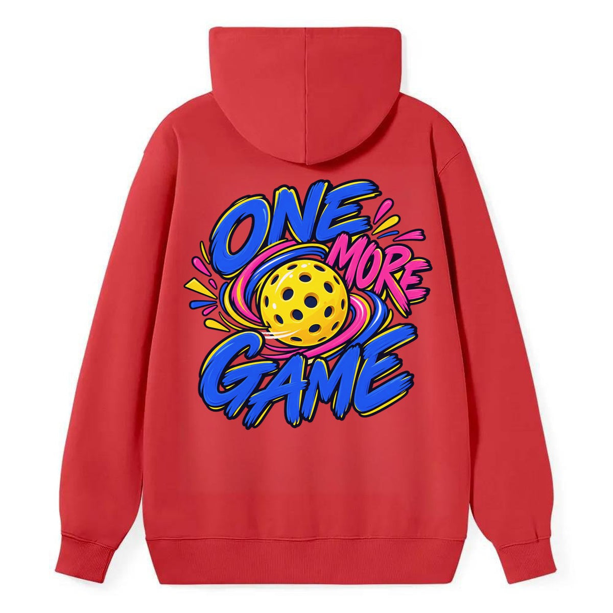 One More Game Pickleball Life Classic Pullover Hoodie – Red