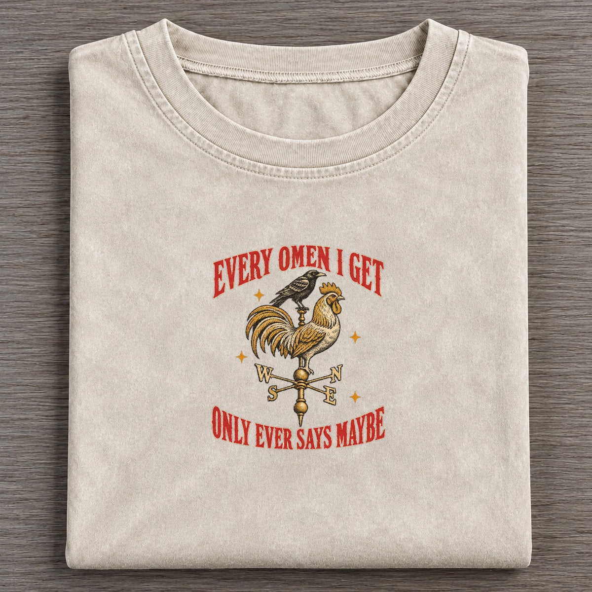 Only Ever Says Maybe Unhinged Affirmations Vintage T-shirt – Off White