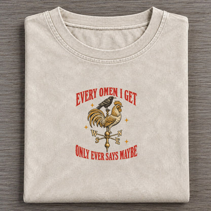 Only Ever Says Maybe Unhinged Affirmations Vintage T-shirt – Off White