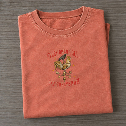 Only Ever Says Maybe Unhinged Affirmations Vintage T-shirt – Terracotta