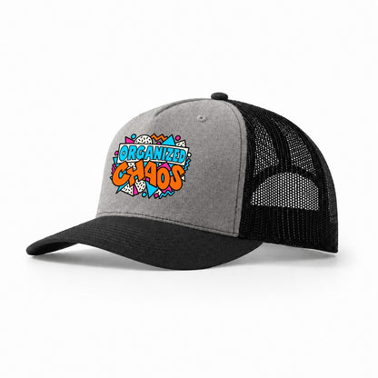 Organized Chaos Crazy Styles Trucker Hat – Grey Black