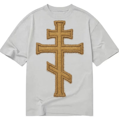 Orthodox Cross  - Classic T-shirt – Grey
