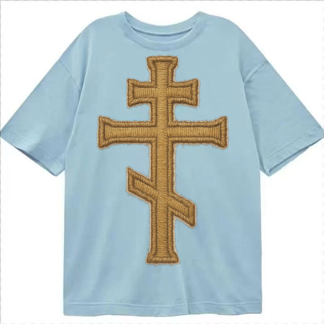 Orthodox Cross  - Classic T-shirt – Light Blue