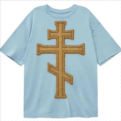 Orthodox Cross  - Classic T-shirt – Light Blue