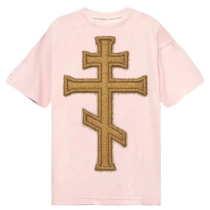 Orthodox Cross  - Classic T-shirt – Pink