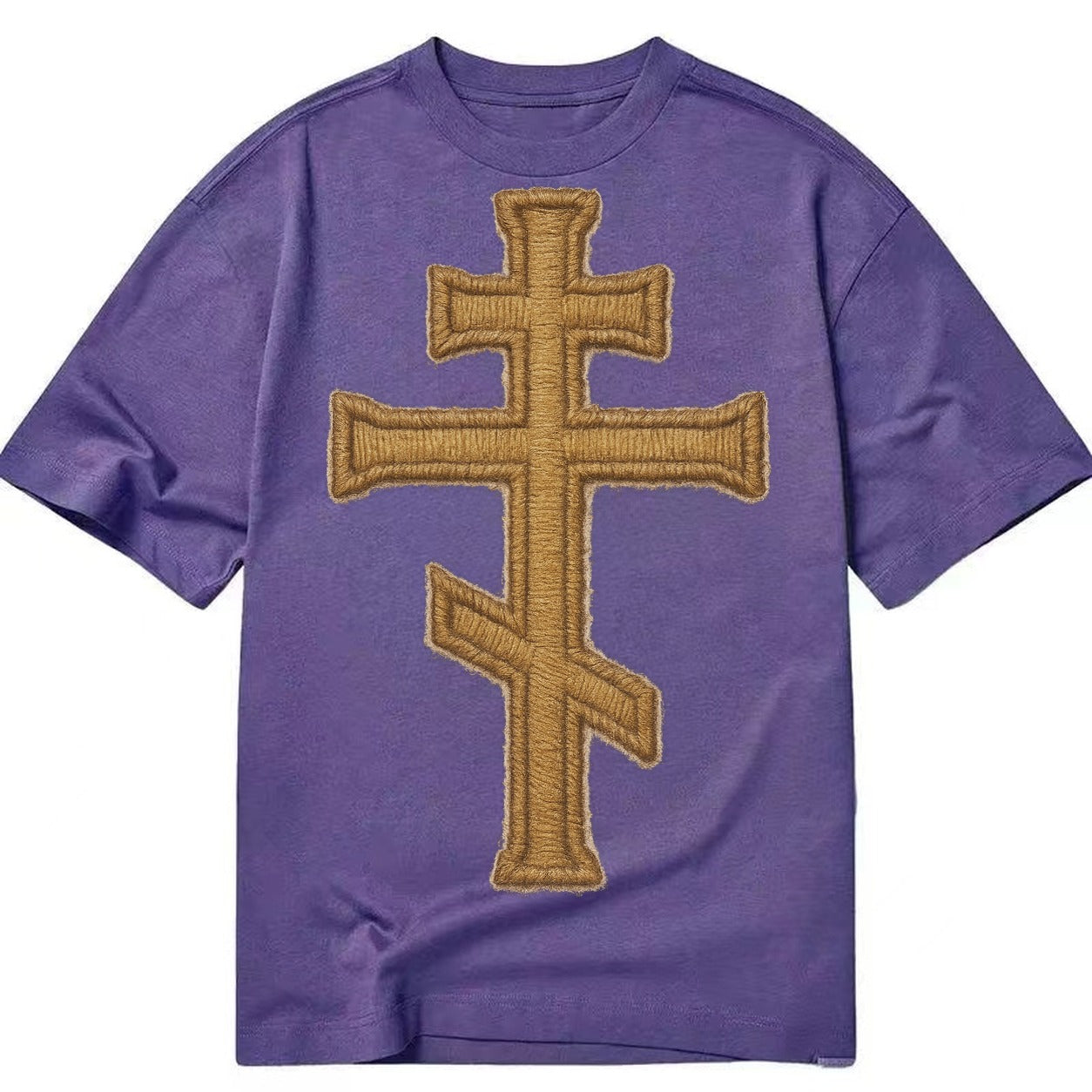 Orthodox Cross  - Classic T-shirt – Purple