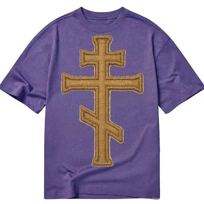 Orthodox Cross  - Classic T-shirt – Purple
